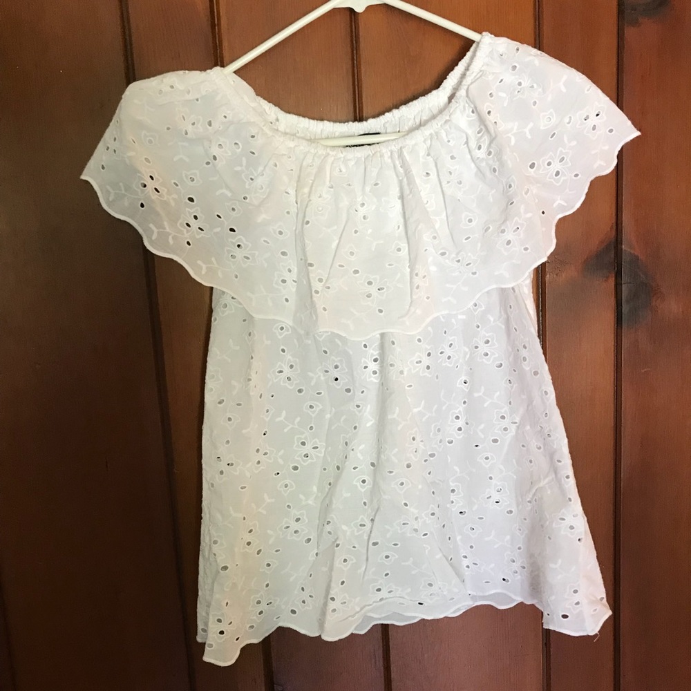 White off the shoulder top